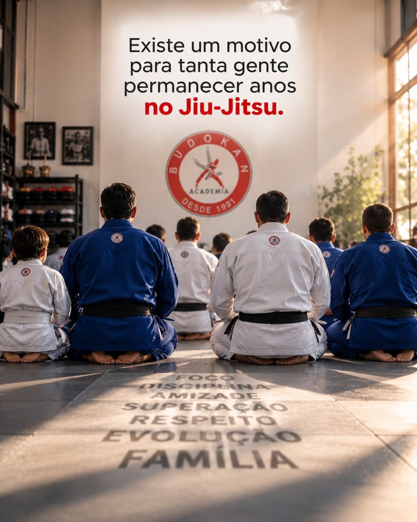 No Jiu-Jitsu, a permanência não acontece por acaso.Ao longo dos anos, o aluno desenvolve disciplina, respeito, autocontrole, foco e espírito de equipe, valores que vão muito além do tatame.É por isso que tanta gente entra pelo esporte… e permanece pela transformação.Venha para Budokan!
